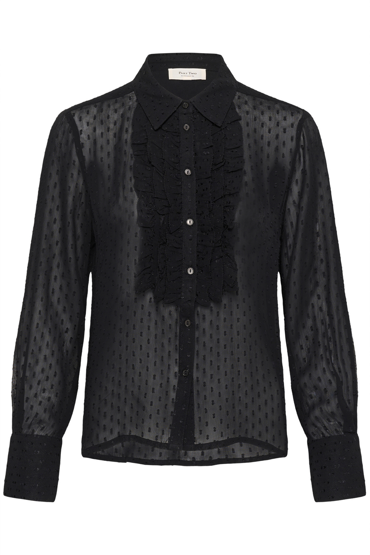 Part Two VanoraPW Shirt Black 30311169 black sheer button up shirt by Part Two. Shop Part Two at Dotique