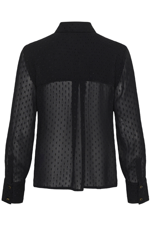 Part Two VanoraPW Shirt Black 30311169 black long sleeve shirt back view Shop Part Two at Dotique