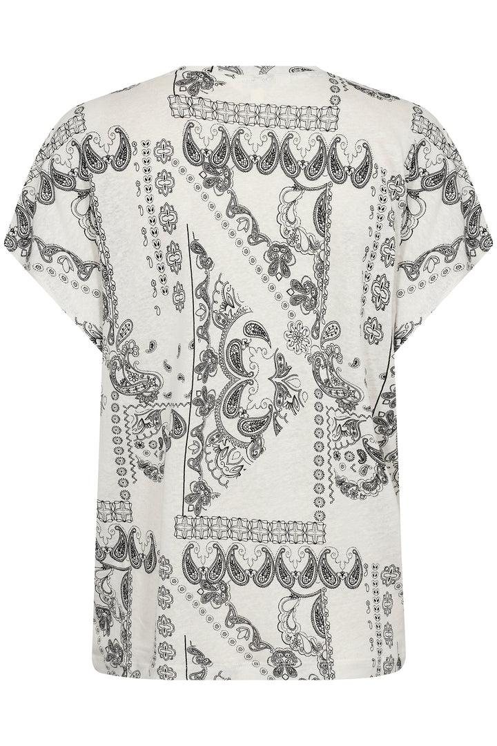 Part Two 30309414 AxelinesPW T-shirt V-Neck Neutral Graphic Paisley - Dotique