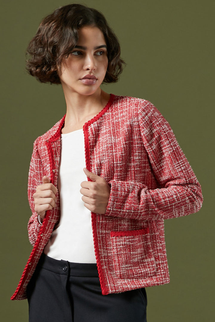 Pennyblack 2411911096200 Rugiada Coral Jersey Basketweave Jacket - Dotique