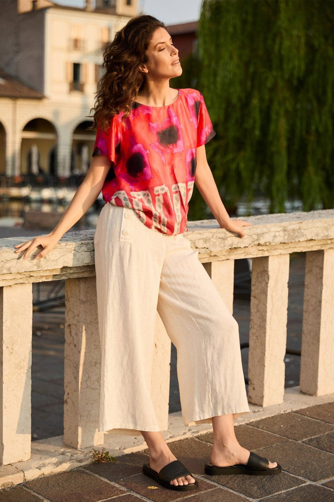 Peruzzi 130 Red Print Top - Dotique