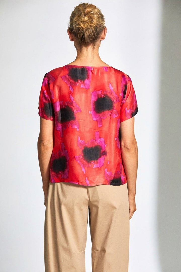 Peruzzi 130 Red Print Top - Dotique