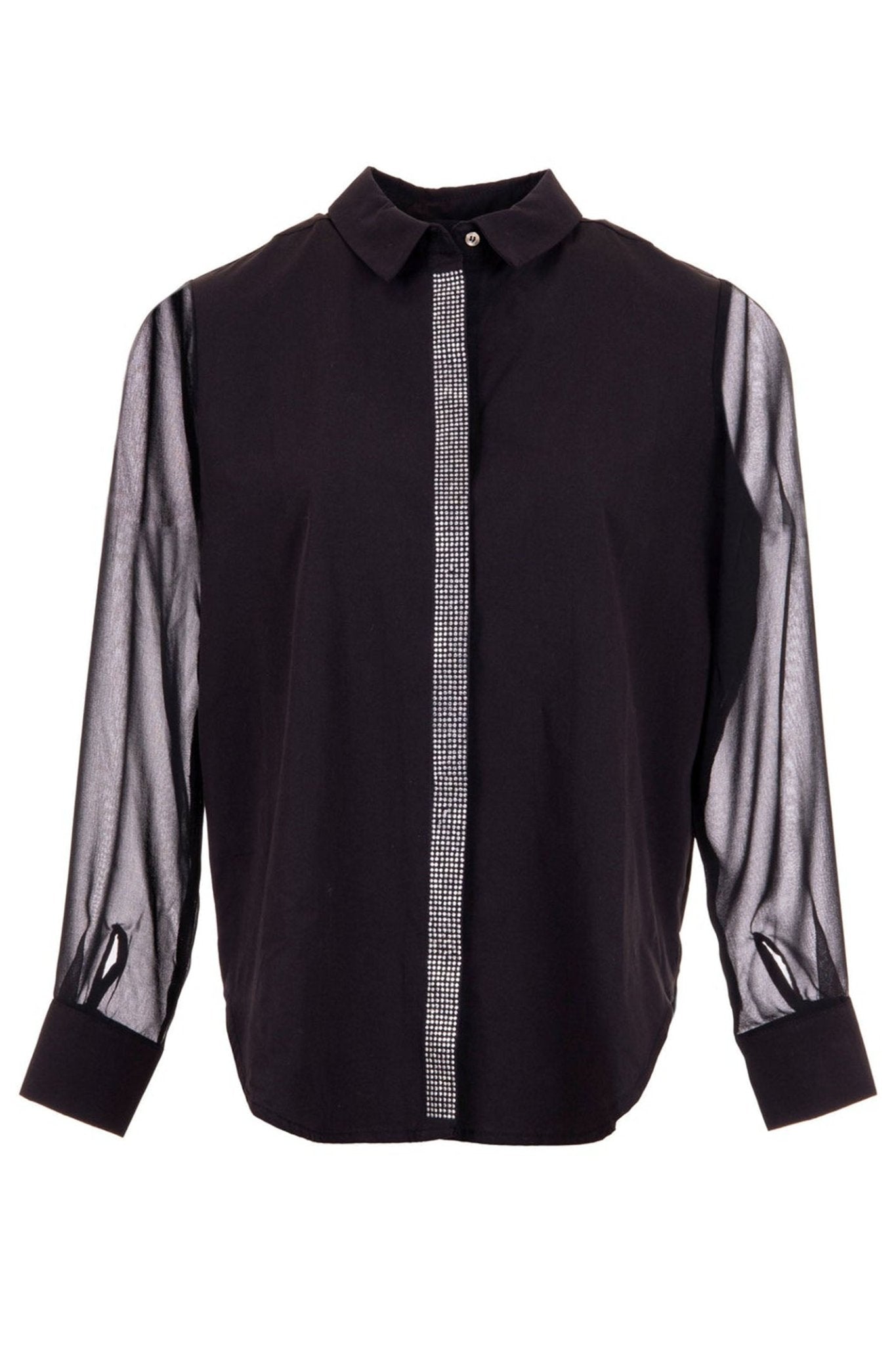 Peruzzi 602 Black Diamante Shirt - Dotique
