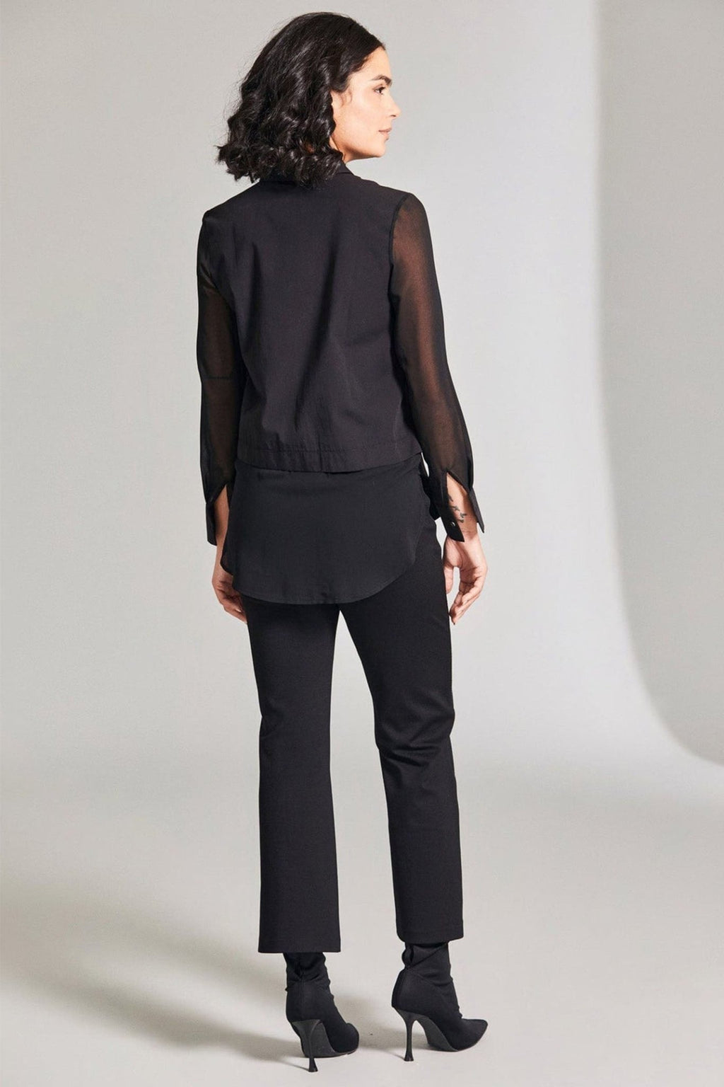 Peruzzi 602 Black Diamante Shirt - Dotique