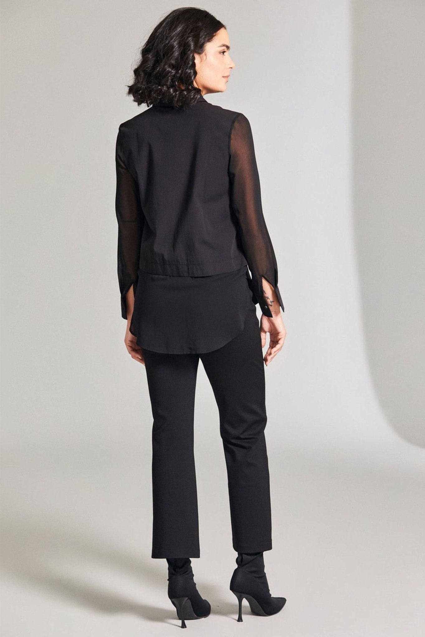 Peruzzi 602 Black Diamante Shirt - Dotique