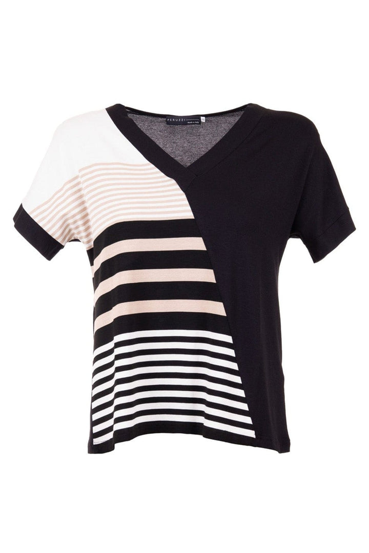 Peruzzi S25199 Side Stripe T-Shirt - Dotique