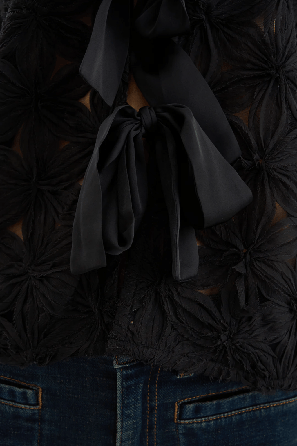 Pieszak J235156 PD - Lexie D Chiffon Tie Jacket Black - Dotique - Pieszak