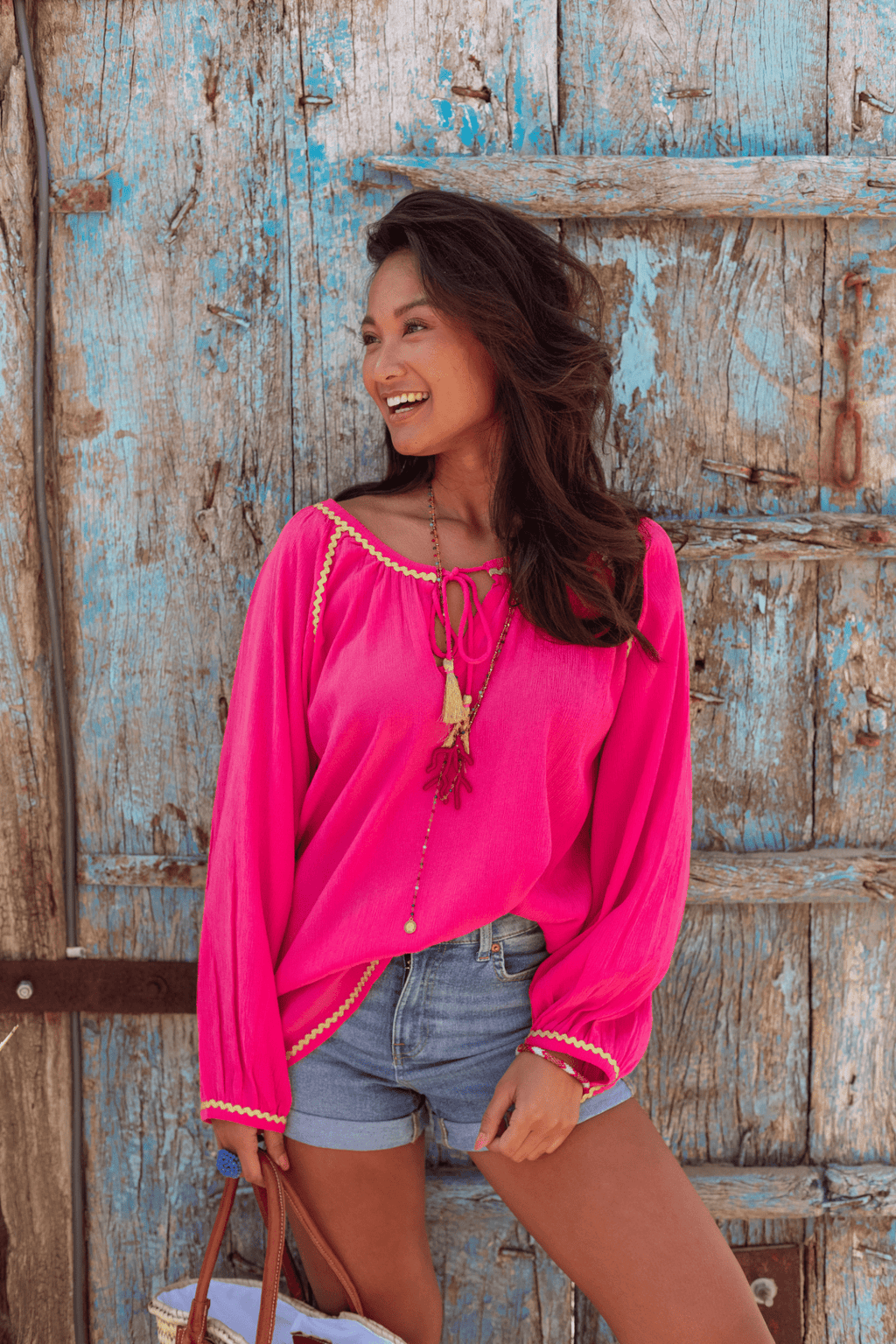 Place Du Soleil Blouse Deep Rosa 445 - Dotique - Place du Soleil