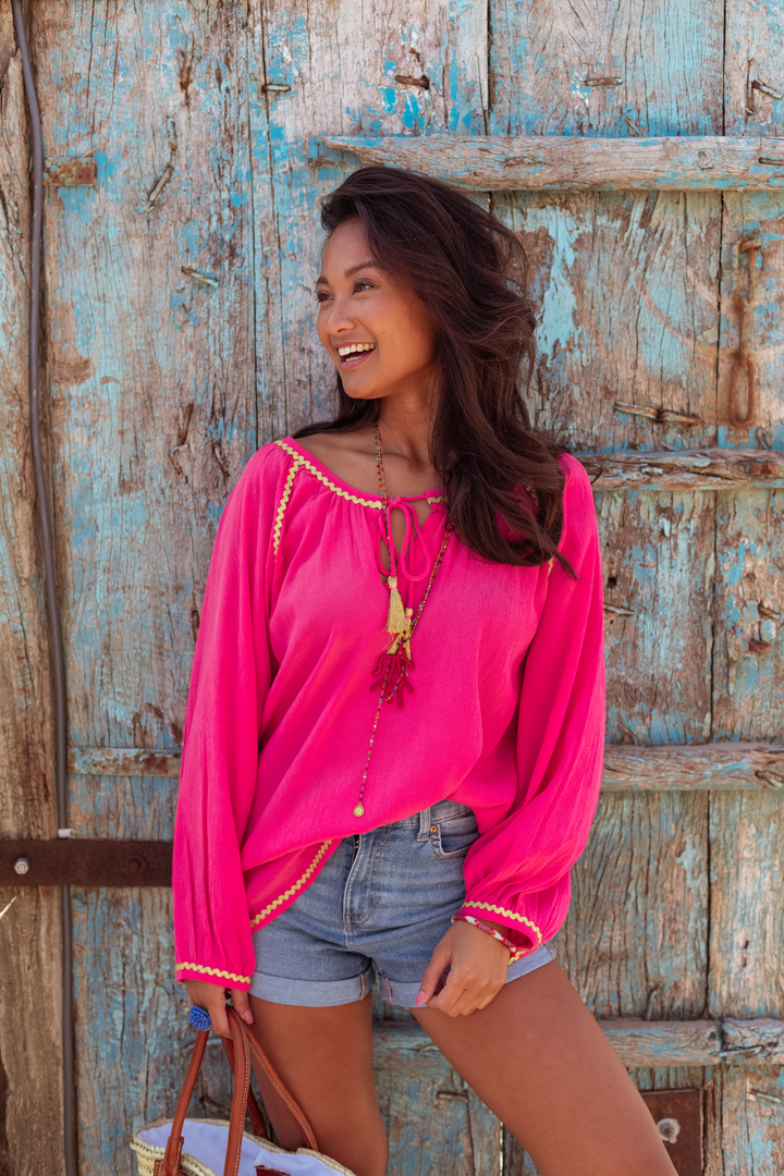 Place Du Soleil Blouse Deep Rosa 445