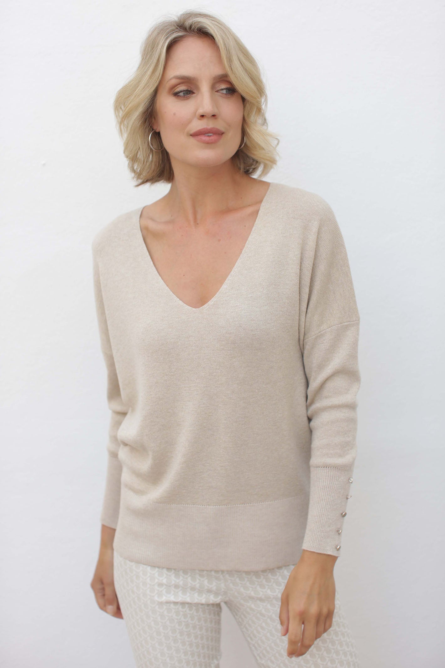 Gold lurex jumper hotsell