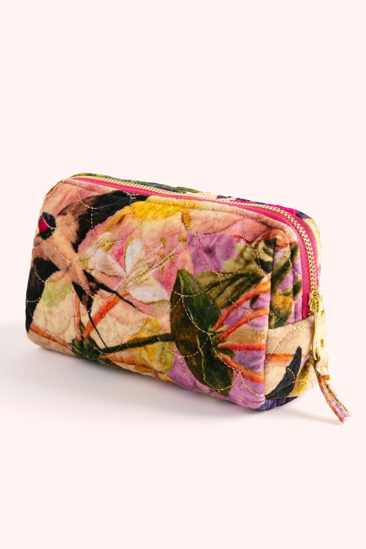Powder Quilted Vanity Bag Cream Posy