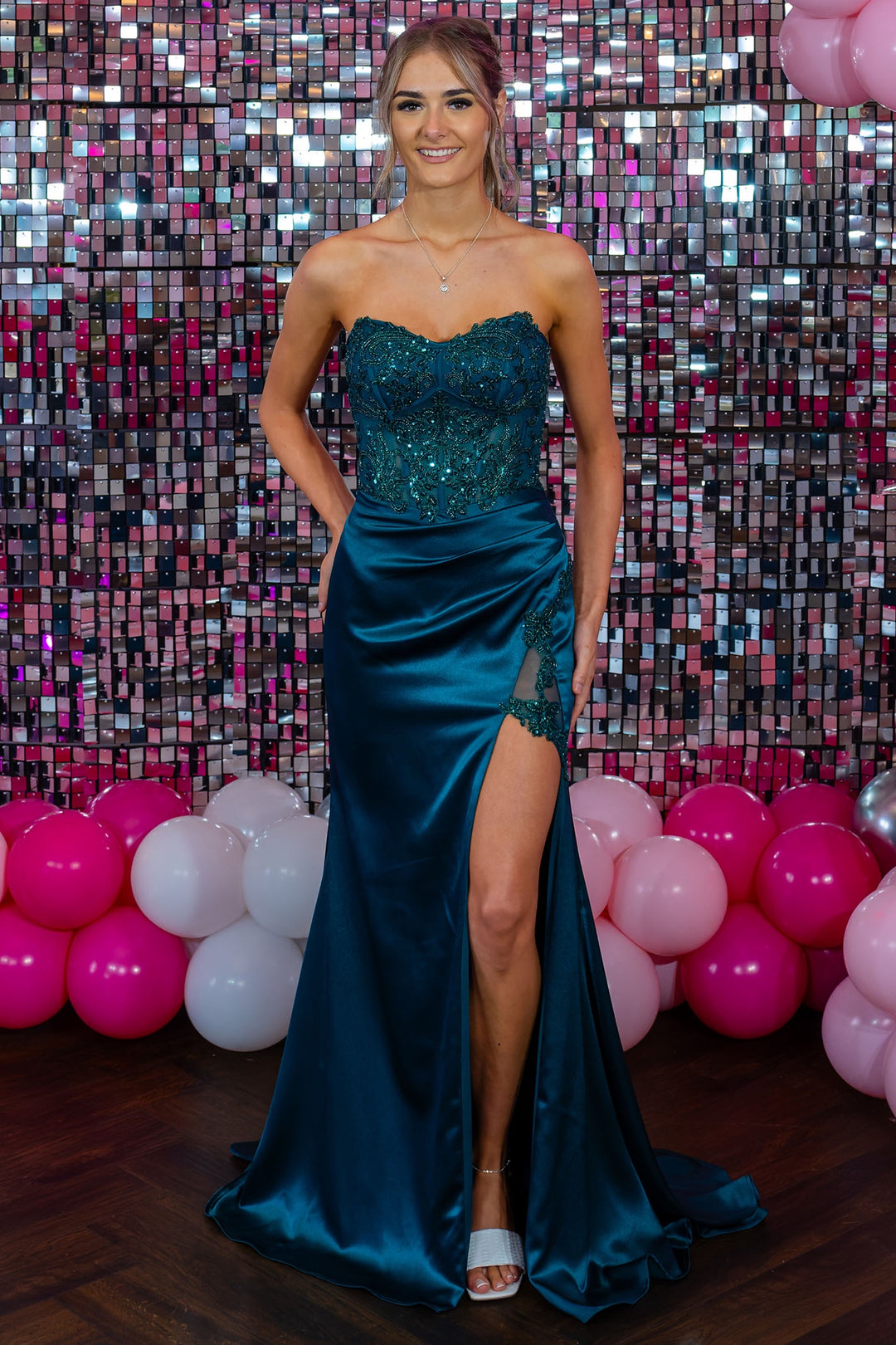 Prom Frocks PF1029 Teal Prom Dress - Dotique