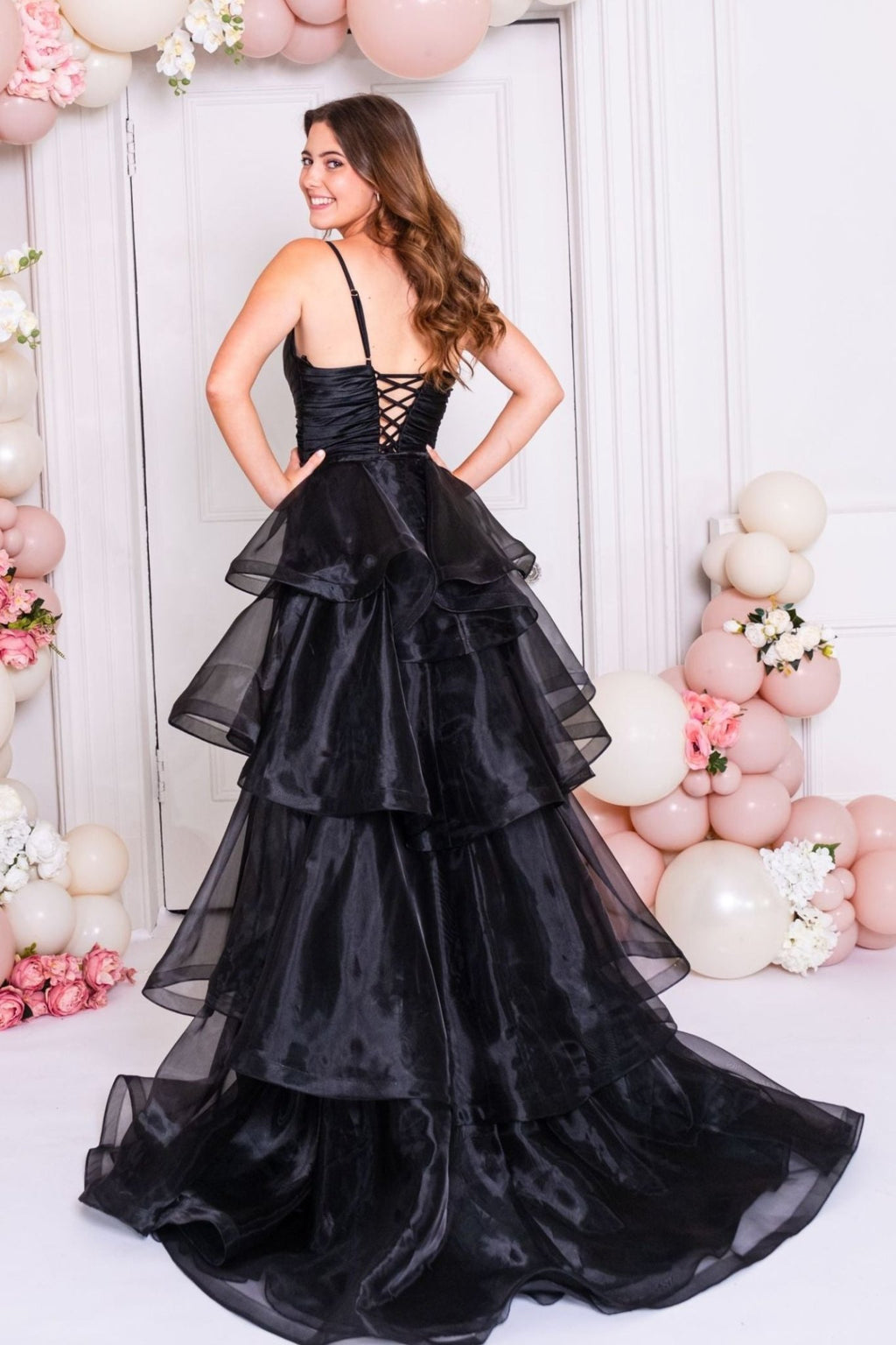 Prom Frocks PF1207 Black  Prom Dress with Detachable Skirt 3