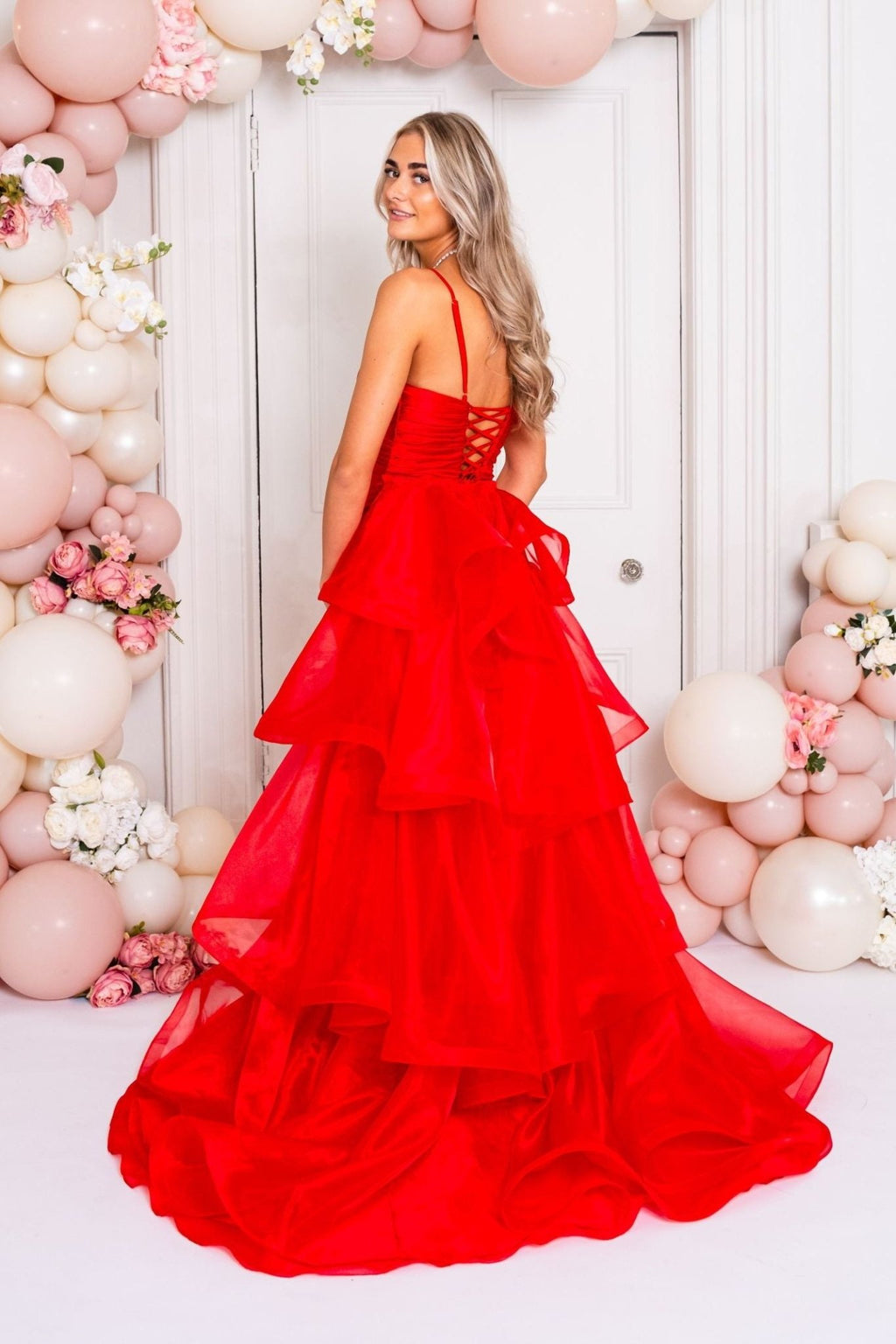 Prom Frocks PF1207 Red  Prom Dress with Detachable Skirt 4