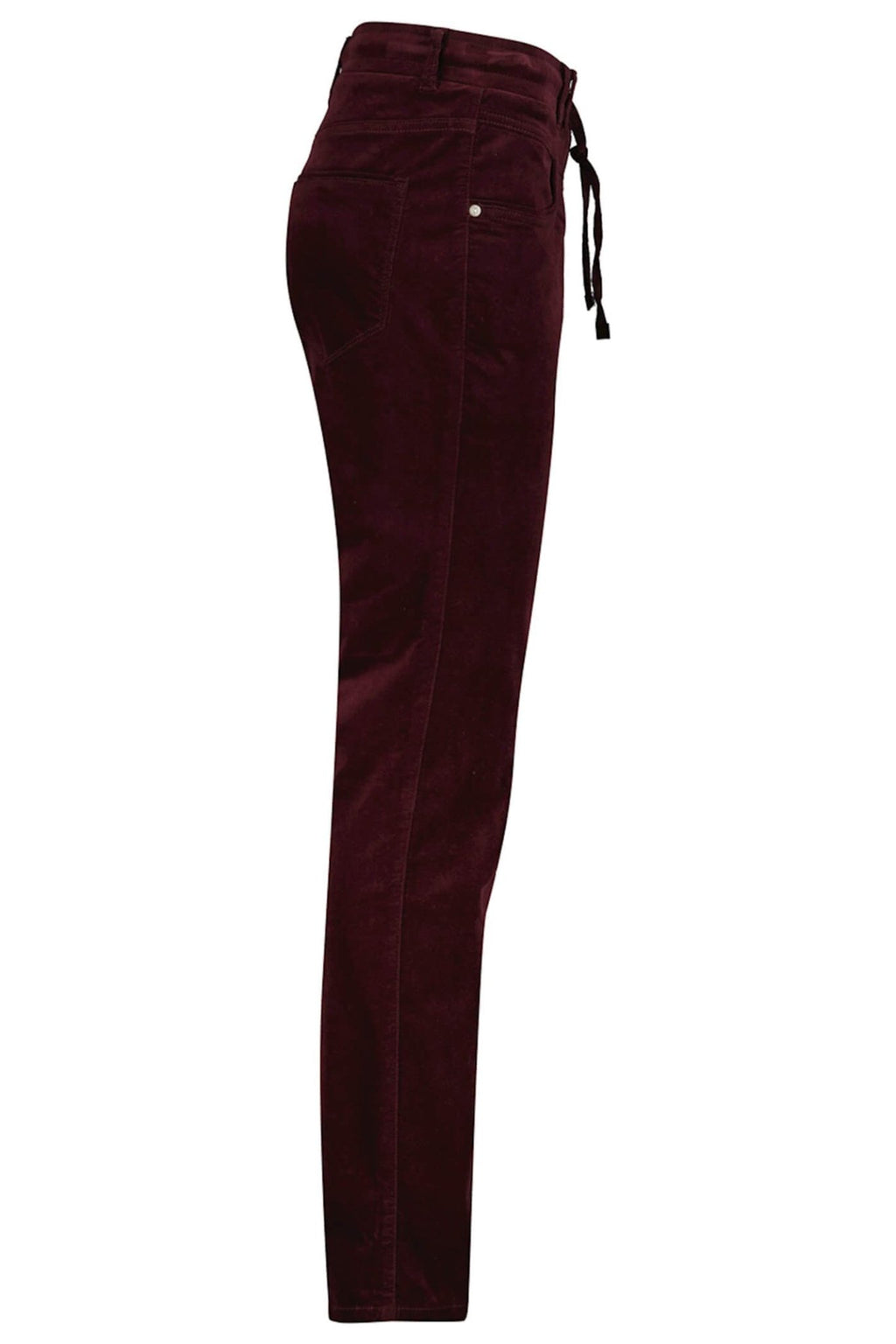 Red Button SRB4052 Tessy Aubergine Red Velvet Pull-On Trousers - Dotique