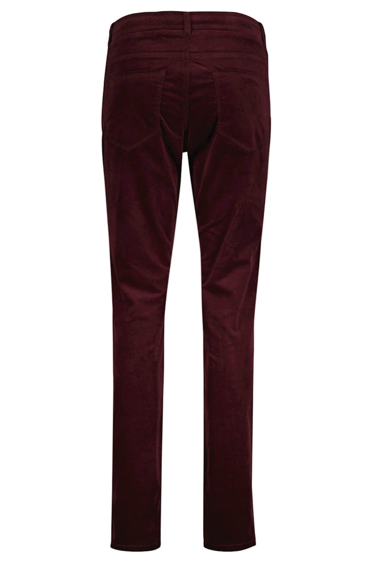Red Button SRB4052 Tessy Aubergine Red Velvet Pull-On Trousers - Dotique