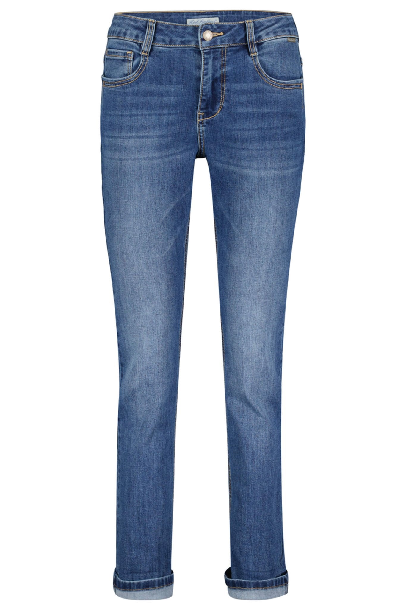 Red Button SRB4056 Kate Blue Denim Turn Up Jeans - Dotique