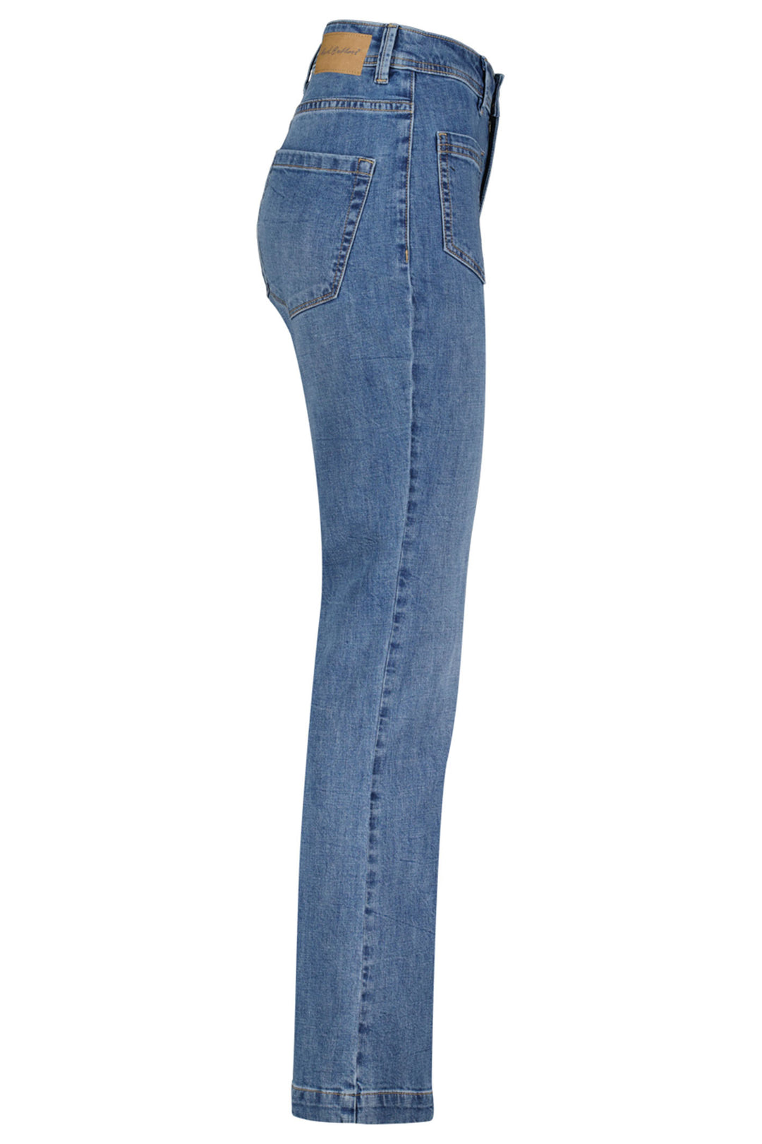 Red Button SRB4151 Midstone Blue Babette Front Patch Pocket High Rise Jeans - Dotique