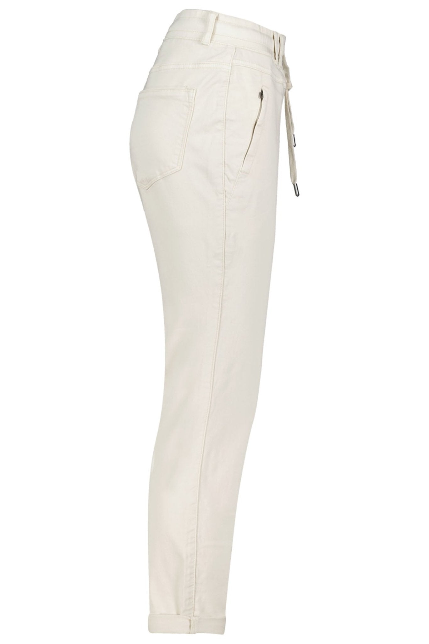 Red Button SRB4154 Tessy Pearl Beige Cropped Jogger Trousers - Dotique