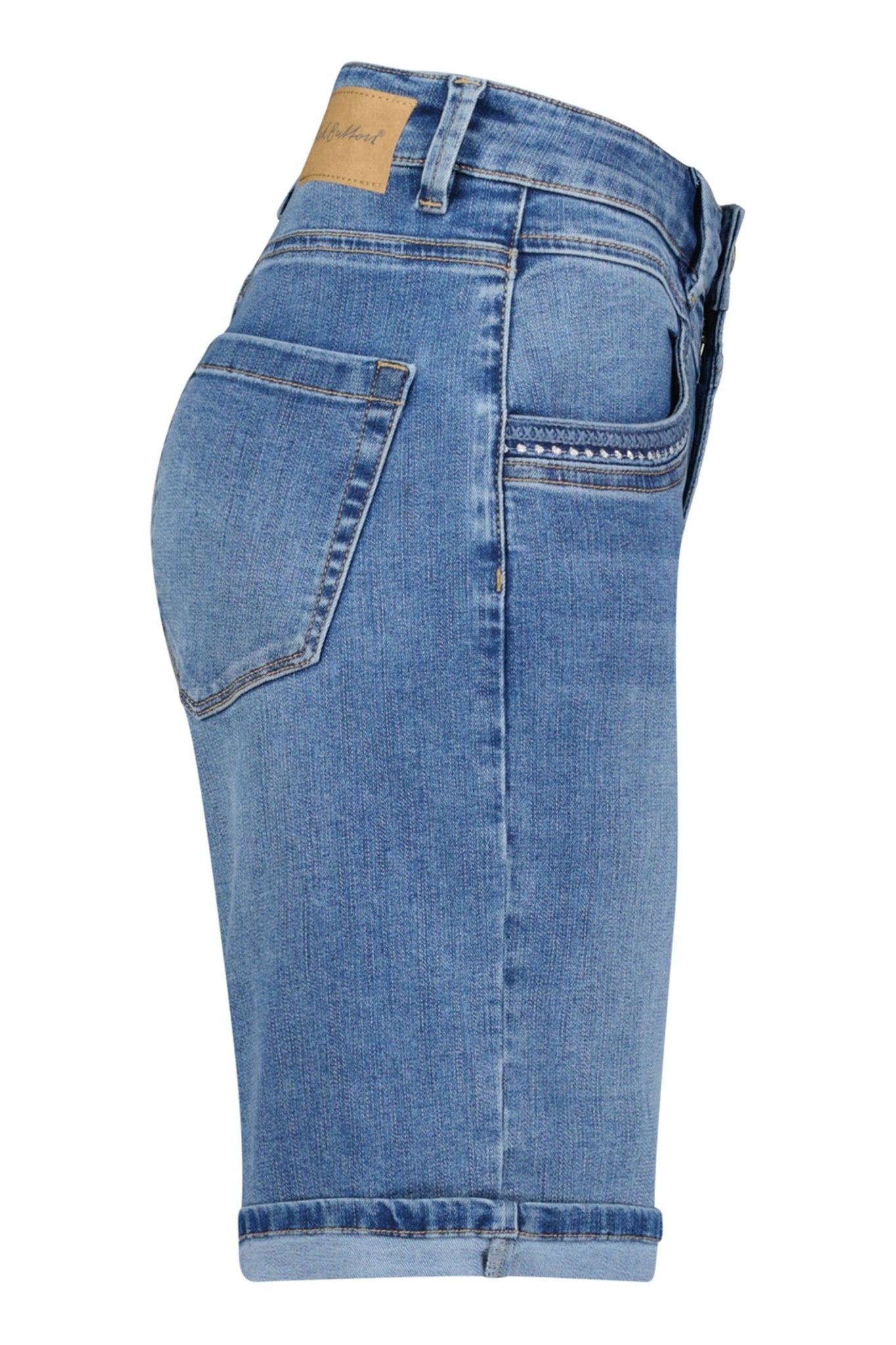 Red Button SRB4217 Sienna Embroidery Stonewash Denim Shorts - Dotique