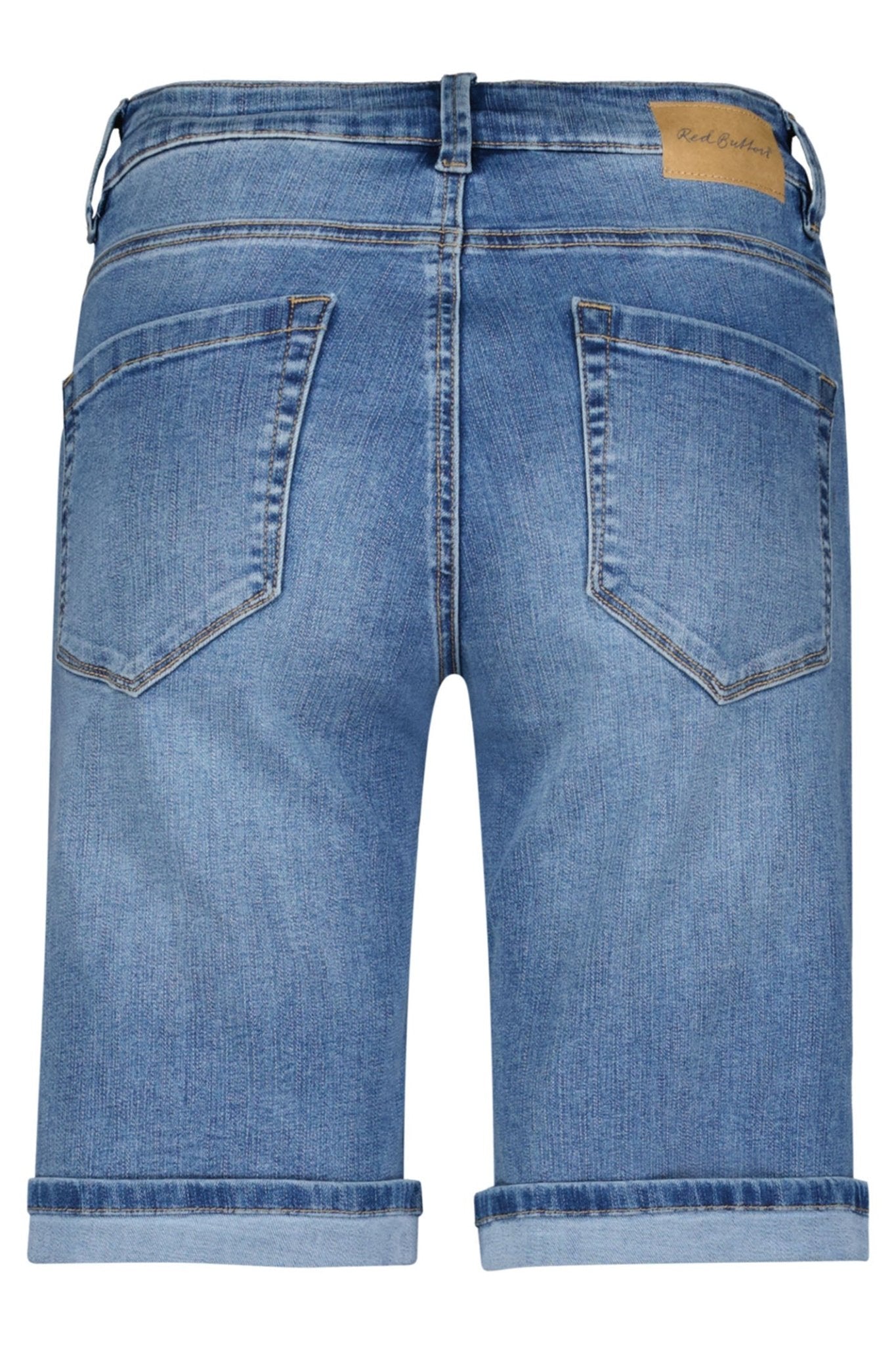 Red Button SRB4217 Sienna Embroidery Stonewash Denim Shorts - Dotique