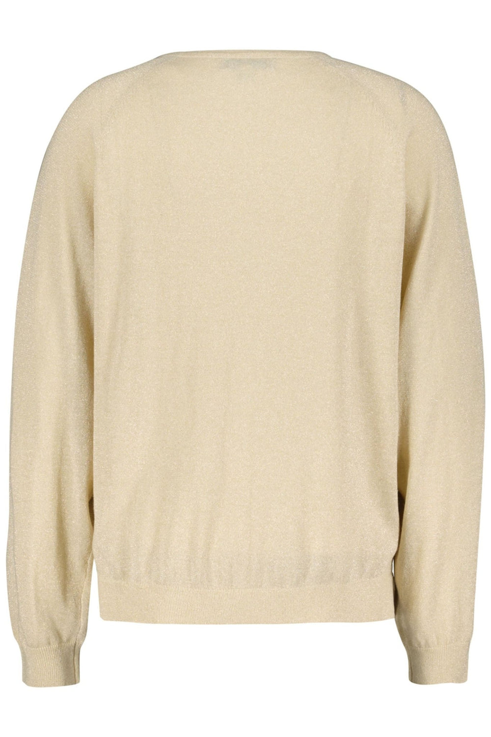 Red Button SRB4223A Fay Champagne Gold Lurex Fine Knit V Neck Jumper - Dotique