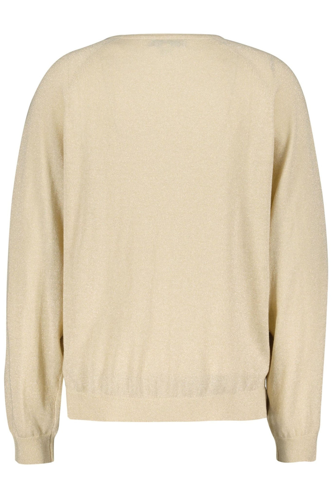 Red Button SRB4223A Fay Champagne Gold Lurex Fine Knit V Neck Jumper - Dotique