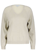 Red Button SRB4223A Fay Kit Silver Lurex Fine Knit V Neck Jumper - Dotique
