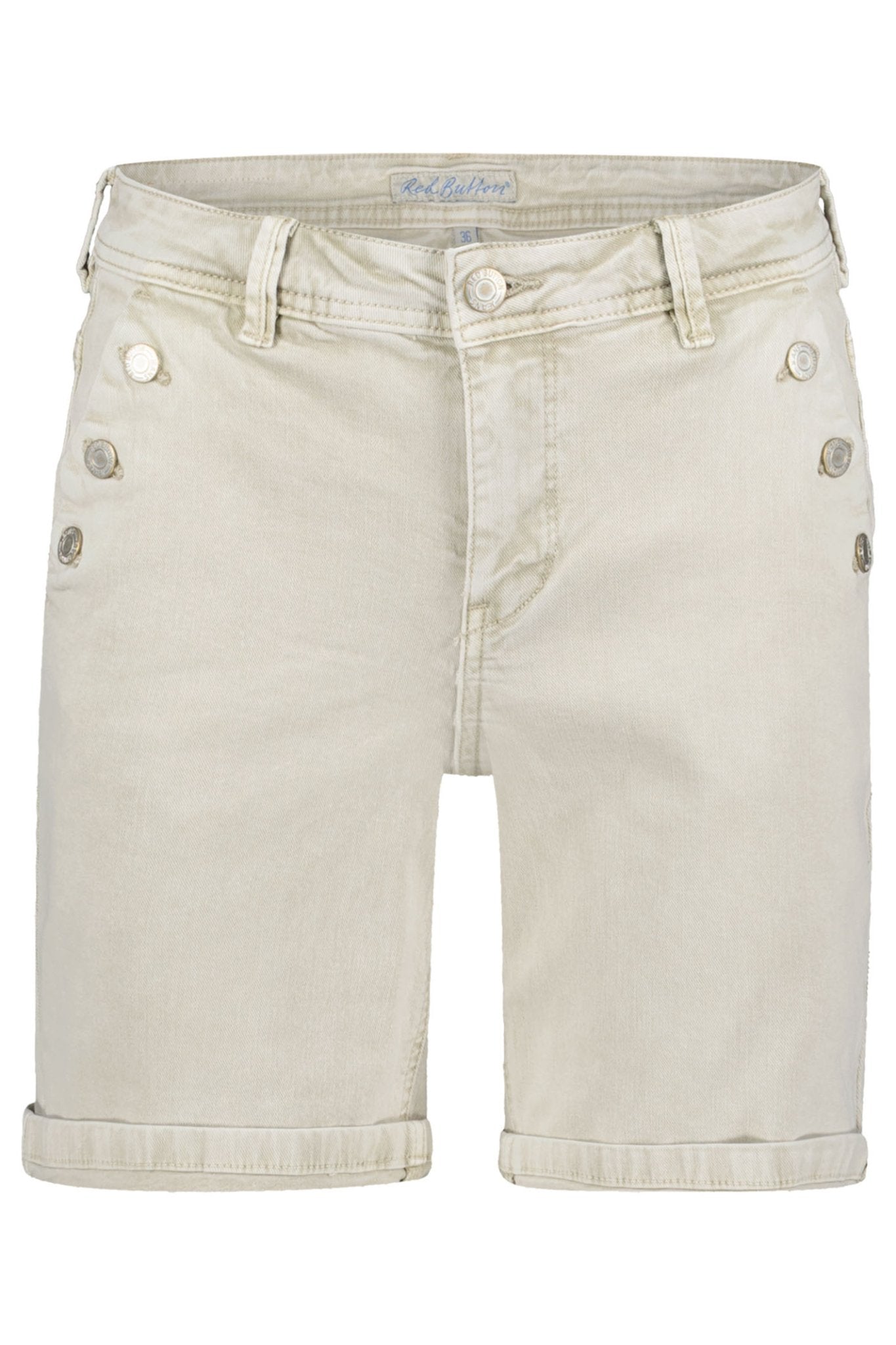 Red Button SRB4229 Bibette Kit Beige Denim Shorts - Dotique