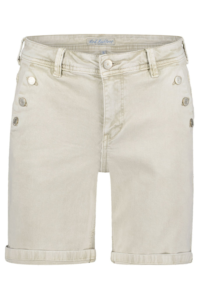 パンツ ROCKCAKE Beige Label Button Shorts Ivory RC24PT06700 락케이크(ROCKCAKE) Beige Label Button Shorts - Ivory