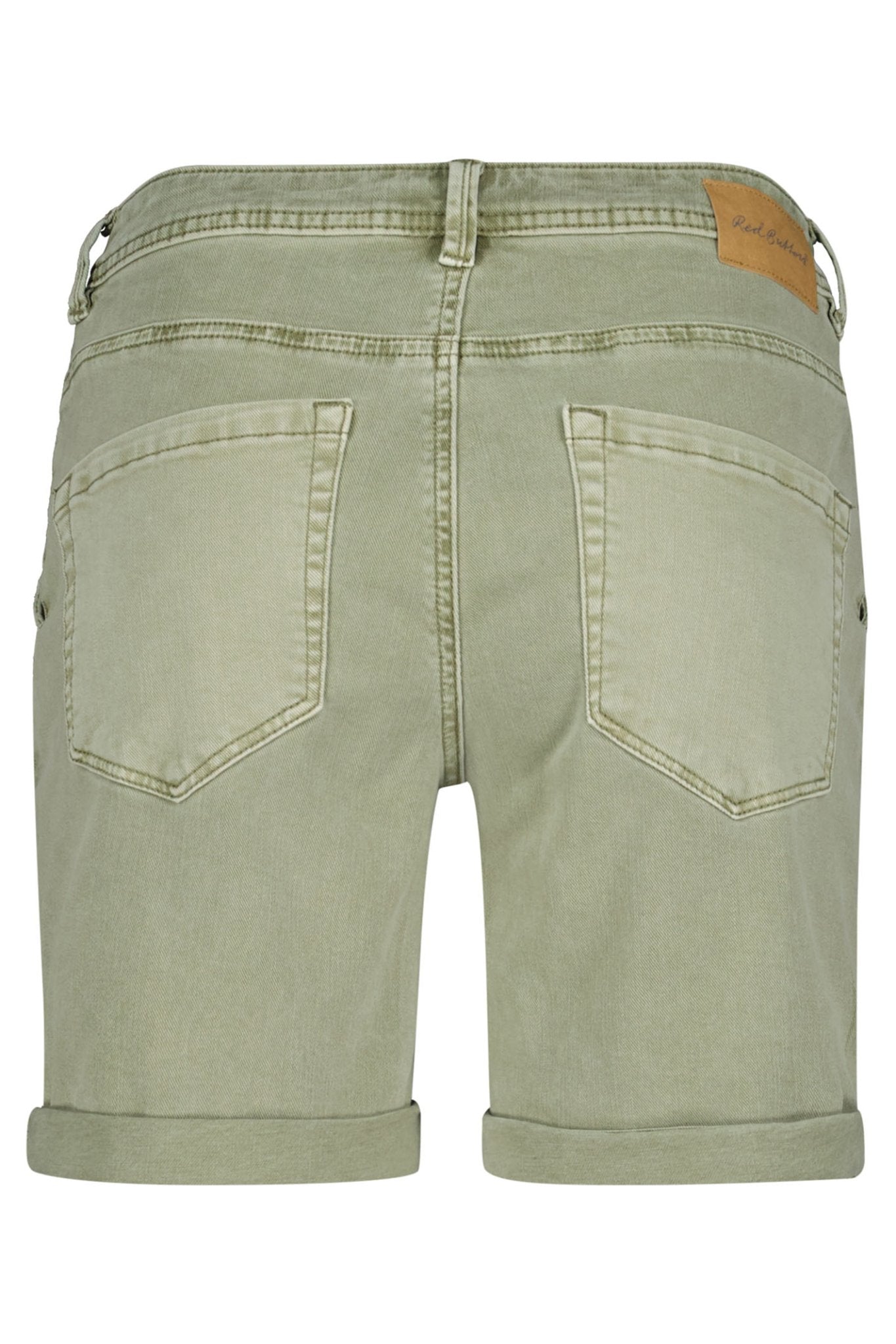 Red Button SRB4229 Bibette Tea Green Denim Shorts - Dotique