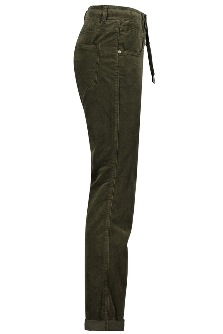 Red Button SRB4322 Tessy Velvet Trousers Army Green - Dotique