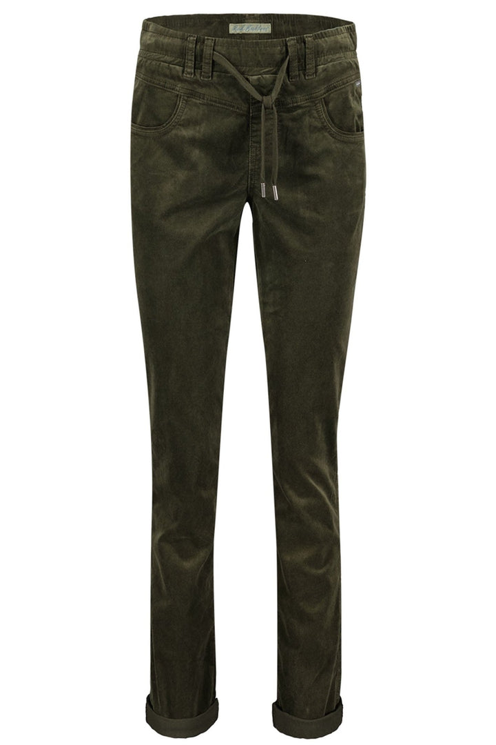 Red Button SRB4322 Tessy Velvet Trousers Army Green - Dotique