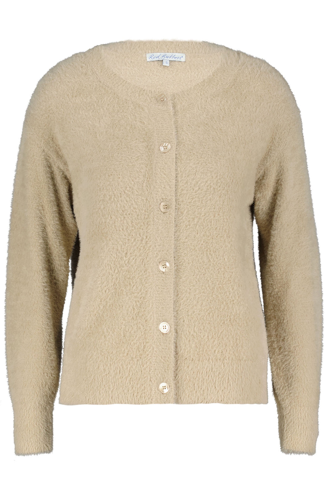 Red Button SRB4345 Cardigan Fluffy Clay Beige - Dotique