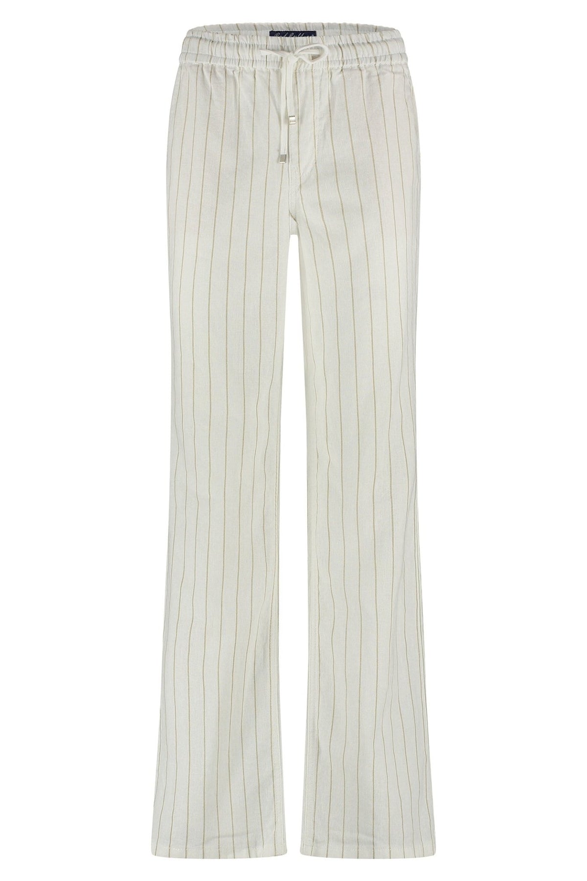 Red Button SRB4441A Colette Cotton Linen Stripe Trouser 79 cm Dark Sand - Dotique