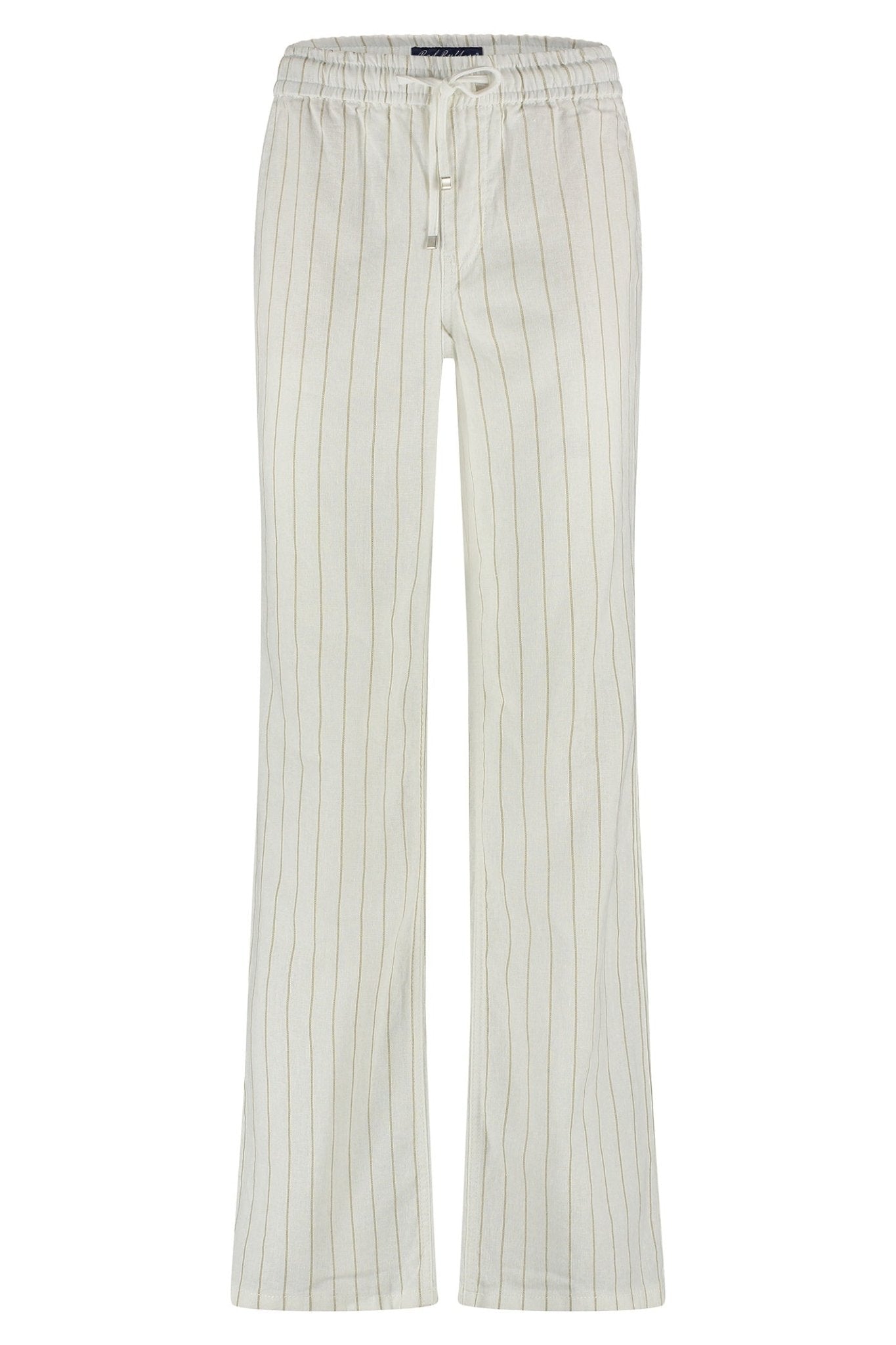 Red Button SRB4441A Colette Cotton Linen Stripe Trouser 79 cm Dark Sand - Dotique