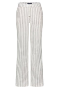 Red Button SRB4441A Colette Cotton Linen Stripe Trouser 79 cm Navy - Dotique