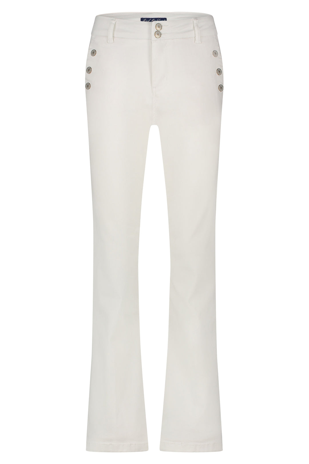 Red Button SRB4508 Bibette Button Bootcut Jeans Ecru White - Dotique