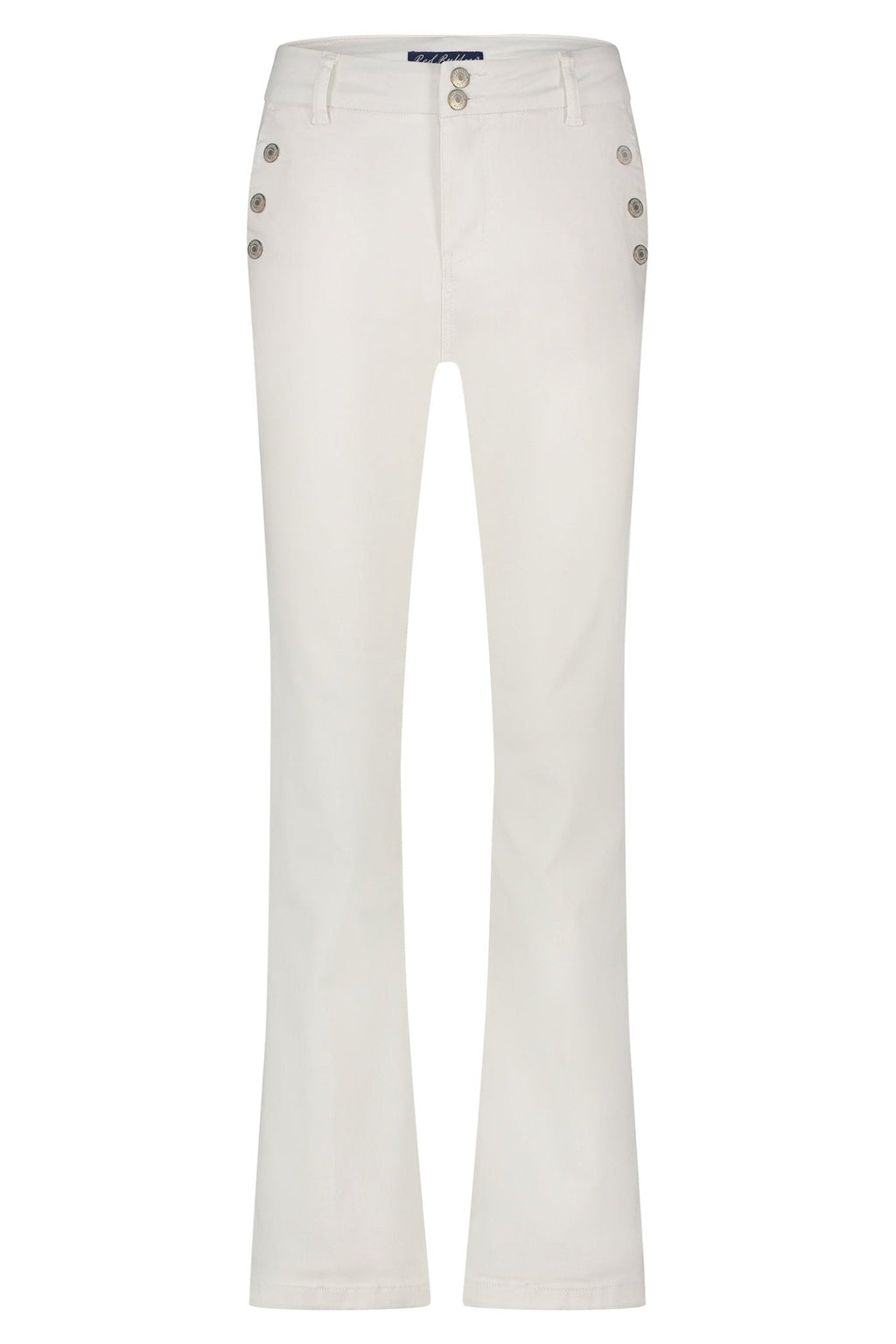 Red Button SRB4508 Bibette Button Bootcut Jeans Ecru White - Dotique