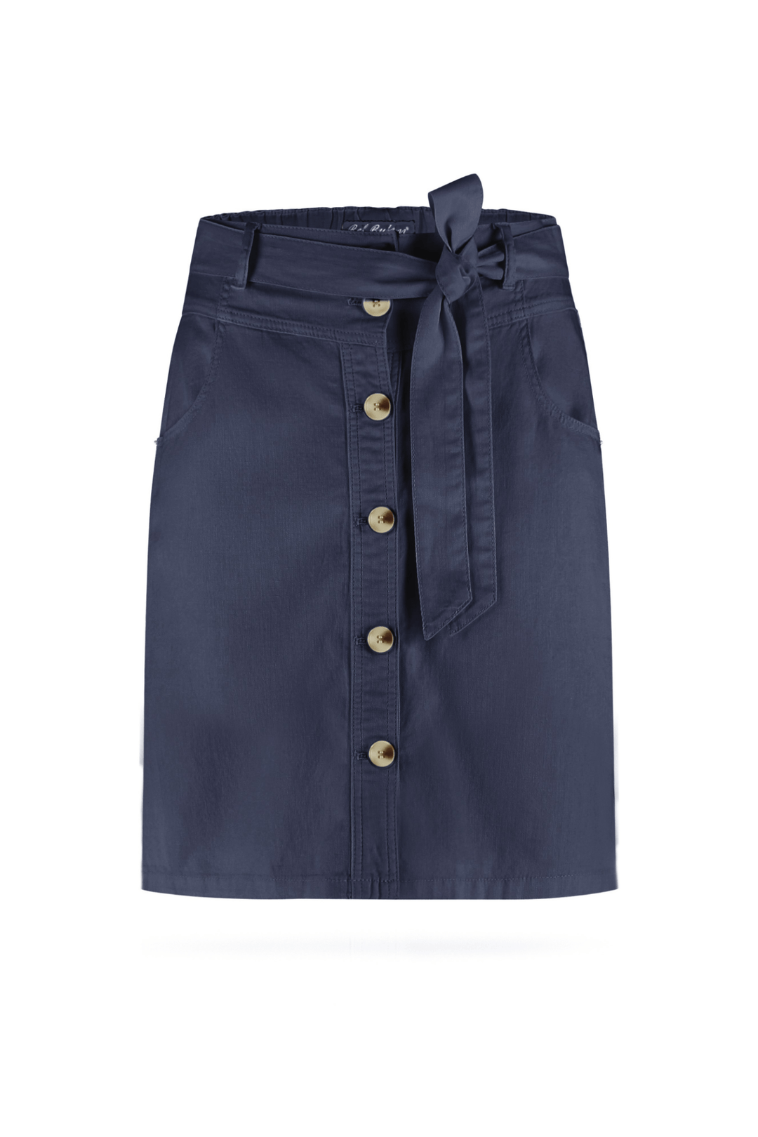 Red Button SRB4576A Birdie Skirt Cotton Linen 51 cm Navy - Dotique