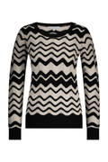 Red Button SRB4585 Fanny Stripe Jumper Black/Ecru - Dotique - Red Button