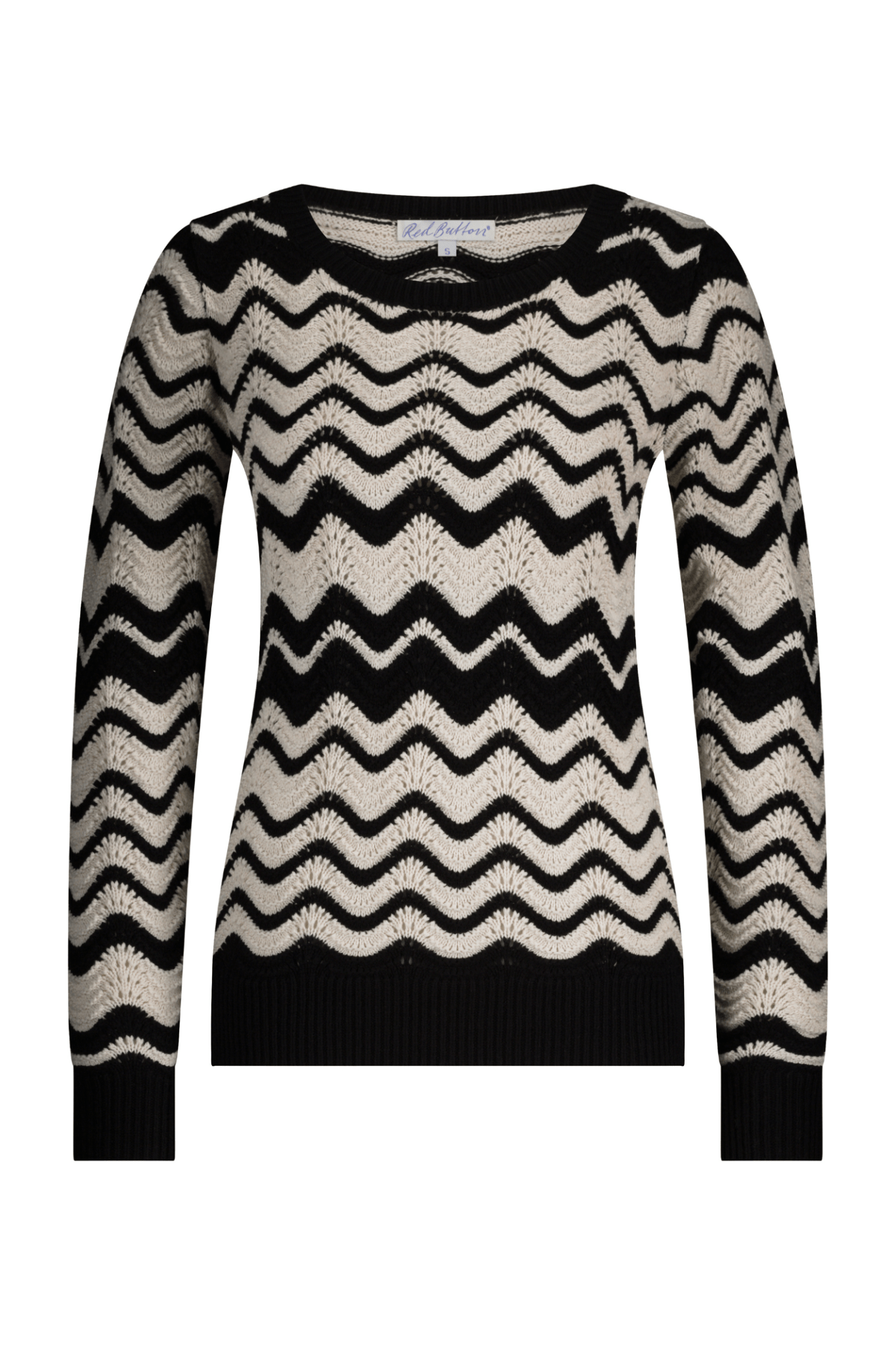 Red Button SRB4585 Fanny Stripe Jumper Black/Ecru - Dotique - Red Button