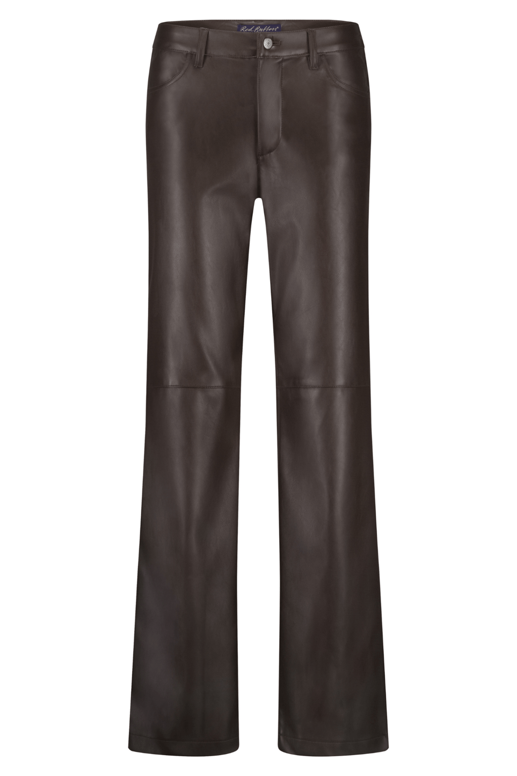Red Button SRB4627A Colette Faux Leather Trousers (78cm) Brown - Dotique - Red Button