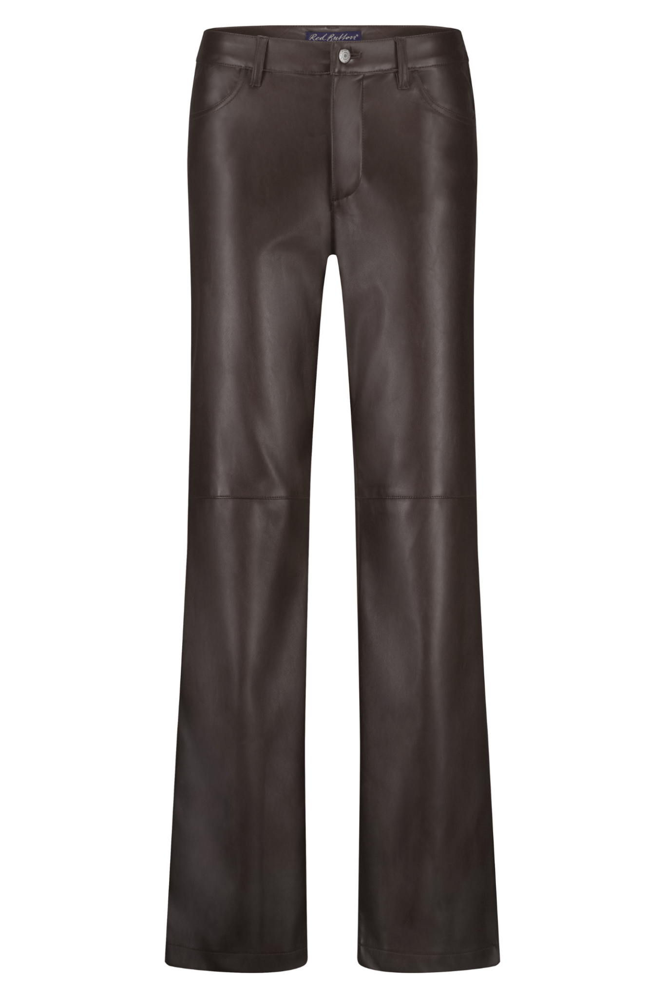 Red Button SRB4627A Colette Faux Leather Trousers (78cm) Brown - Dotique - Red Button