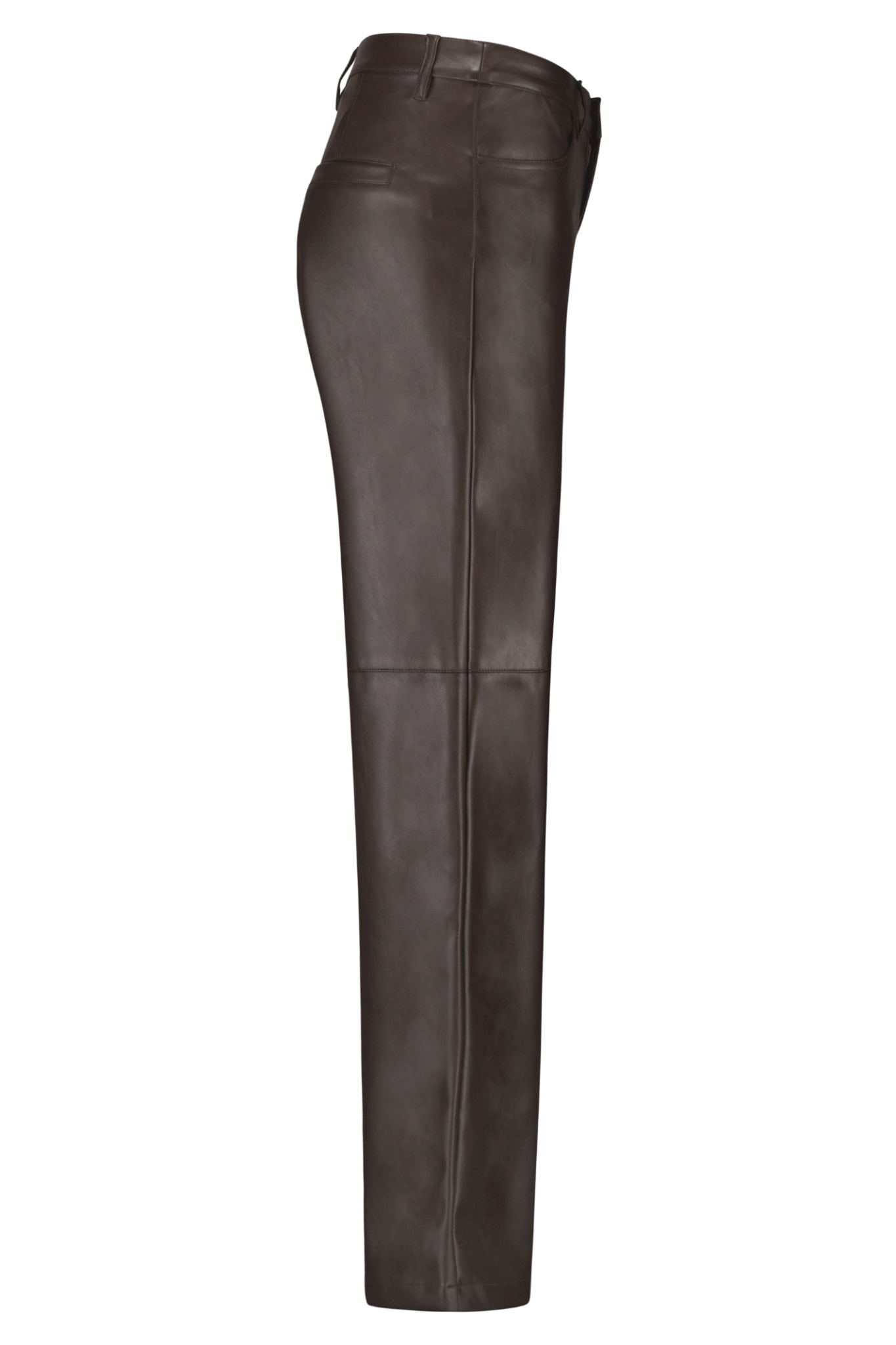 Red Button SRB4627A Colette Faux Leather Trousers (78cm) Brown - Dotique - Red Button