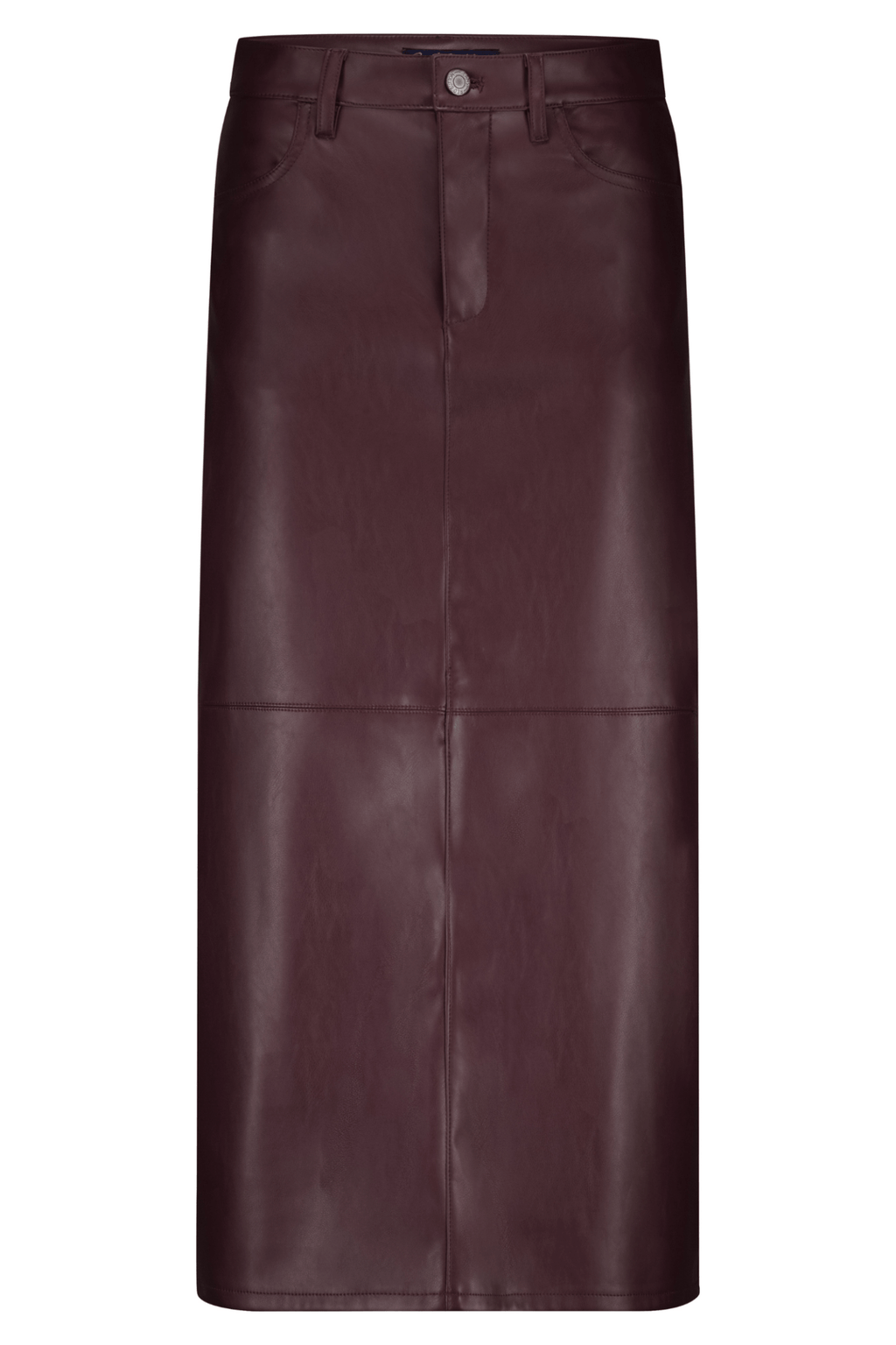 Red Button SRB4629 Aline Faux Leather Skirt Aubergine - Dotique - Red Button