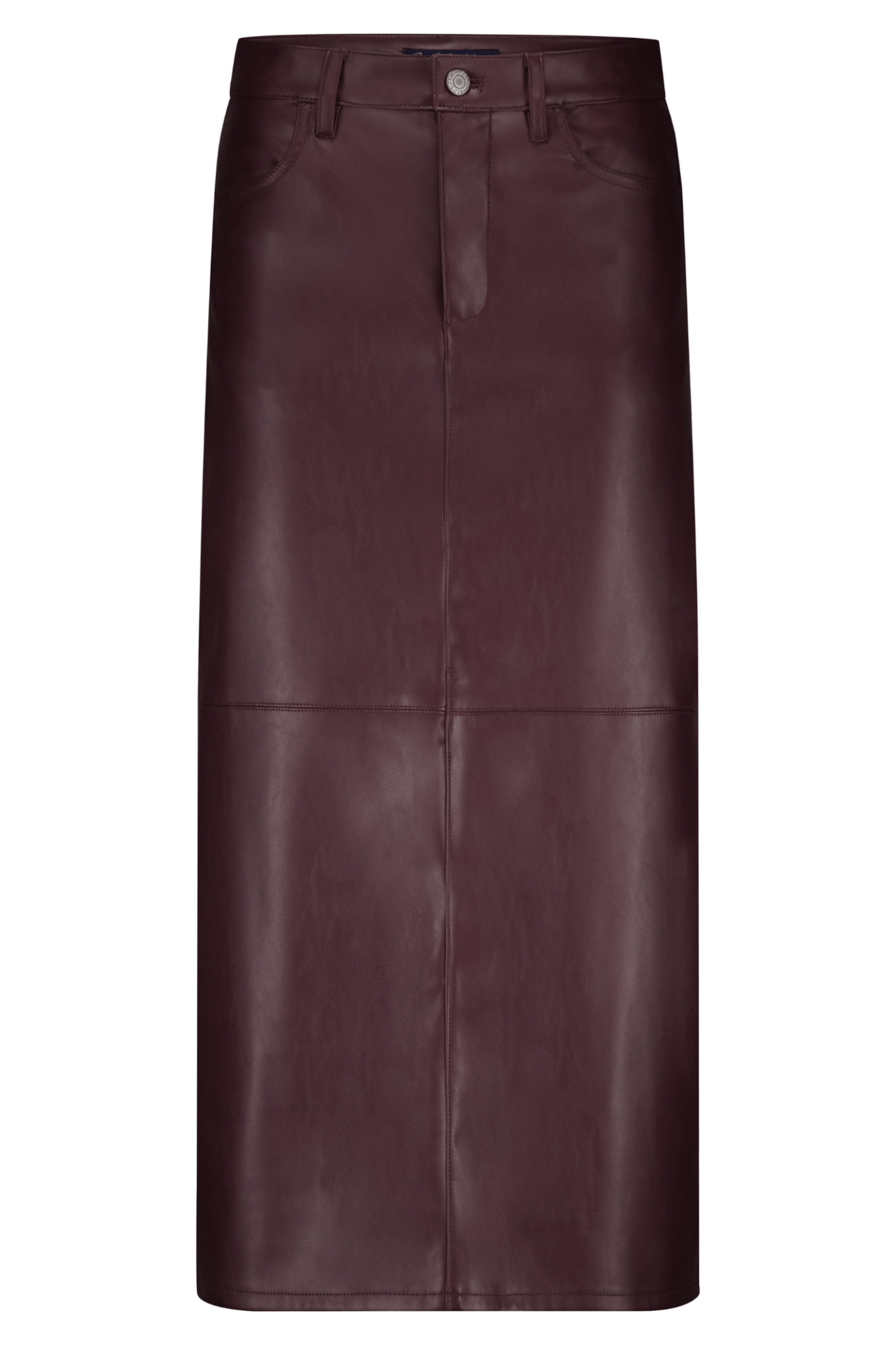 Red Button SRB4629 Aline Faux Leather Skirt Aubergine - Dotique - Red Button