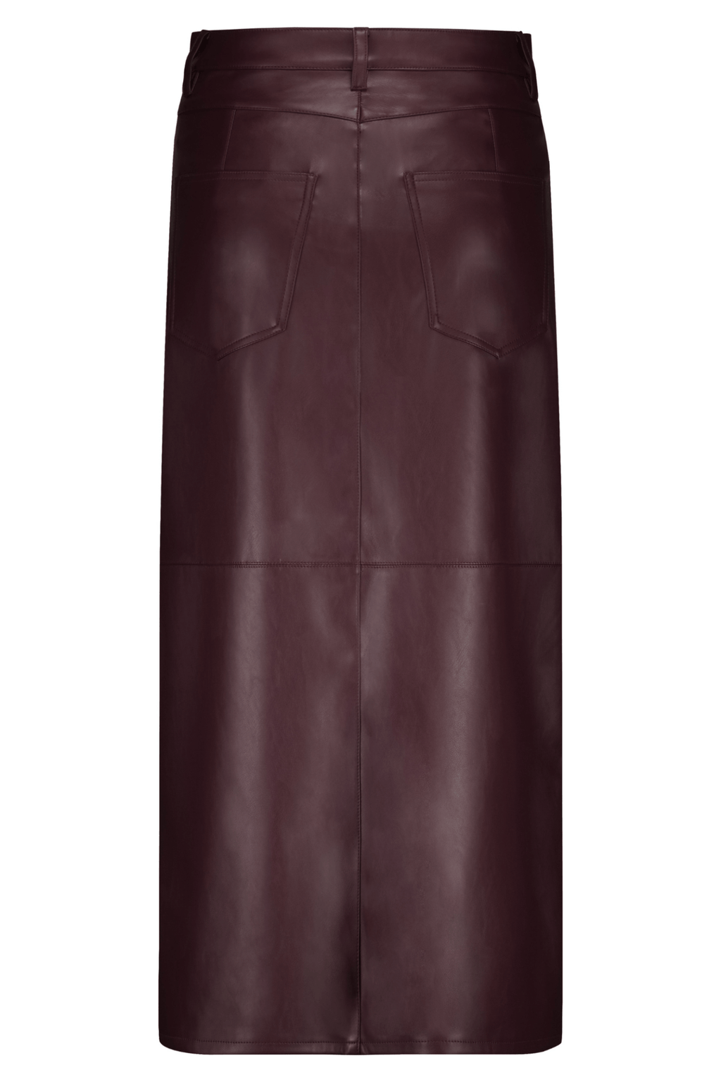 Red Button SRB4629 Aline Faux Leather Skirt Aubergine - Dotique - Red Button