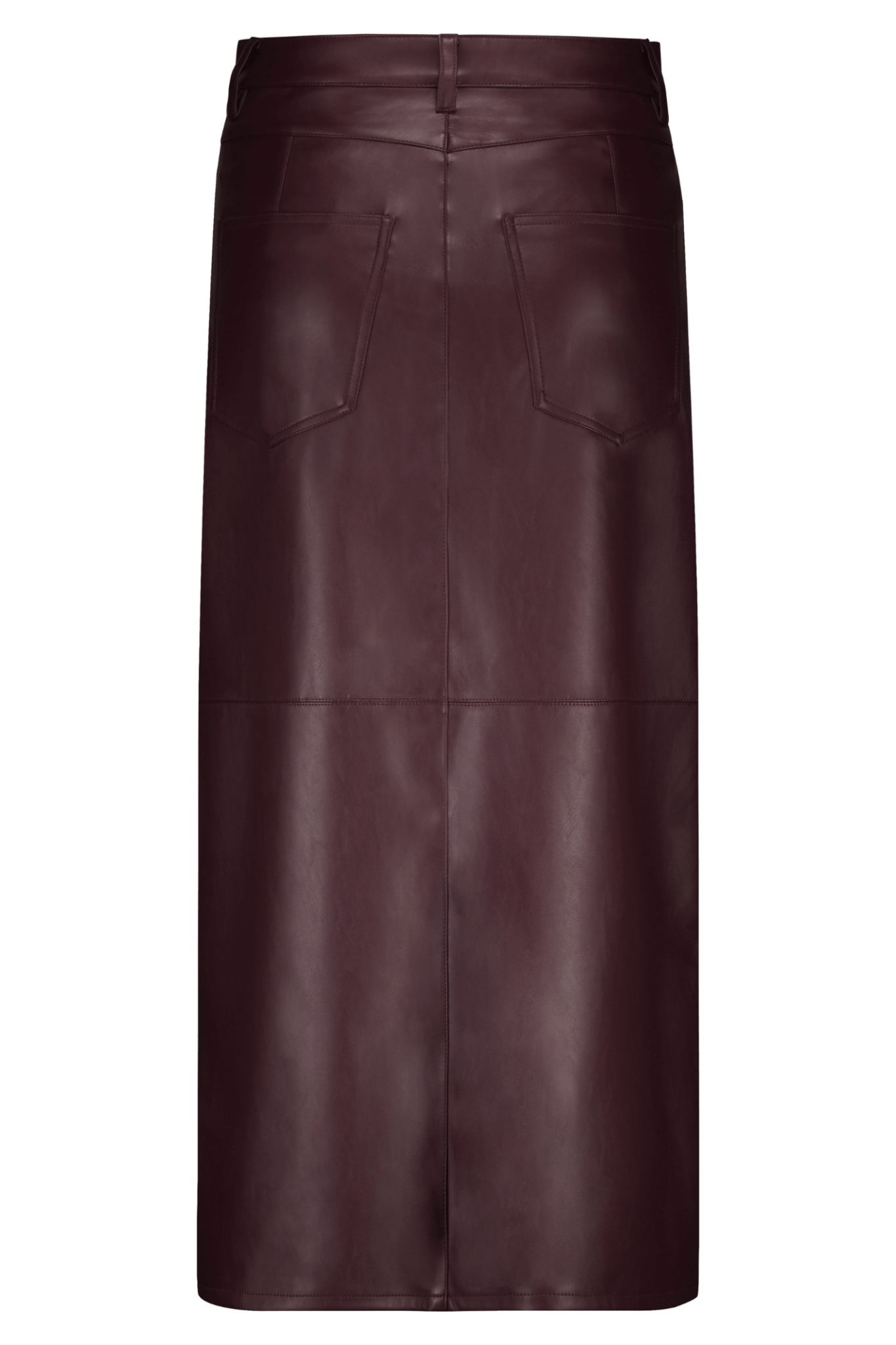 Red Button SRB4629 Aline Faux Leather Skirt Aubergine - Dotique - Red Button