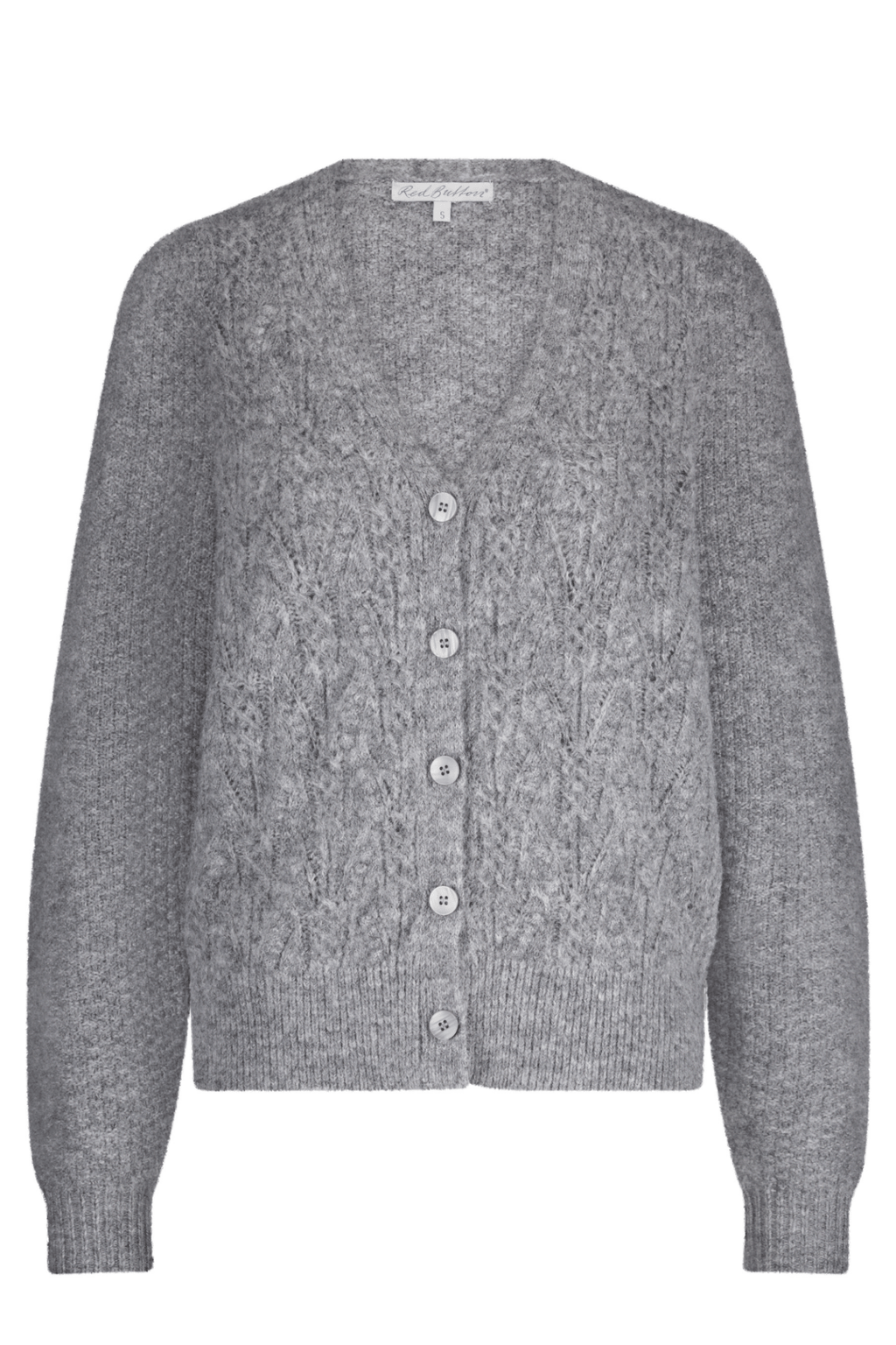 Red Button SRB4639 Cardigan Ajour Grey Melange - Dotique - Red Button